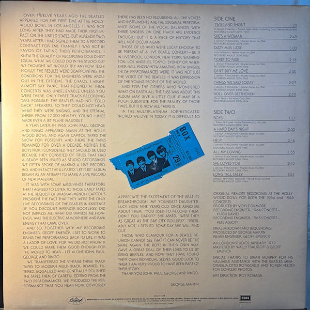 The Beatles At The Hollywood Bowl (VINYL) | Excellent (EX) Excellent+ (EX+) - ROCK / USED *EXCELLENT*