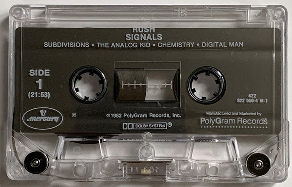 Signals (CASSETTE) | Excellent (EX) Excellent (EX) - ROCK / USED *EXCELLENT*
