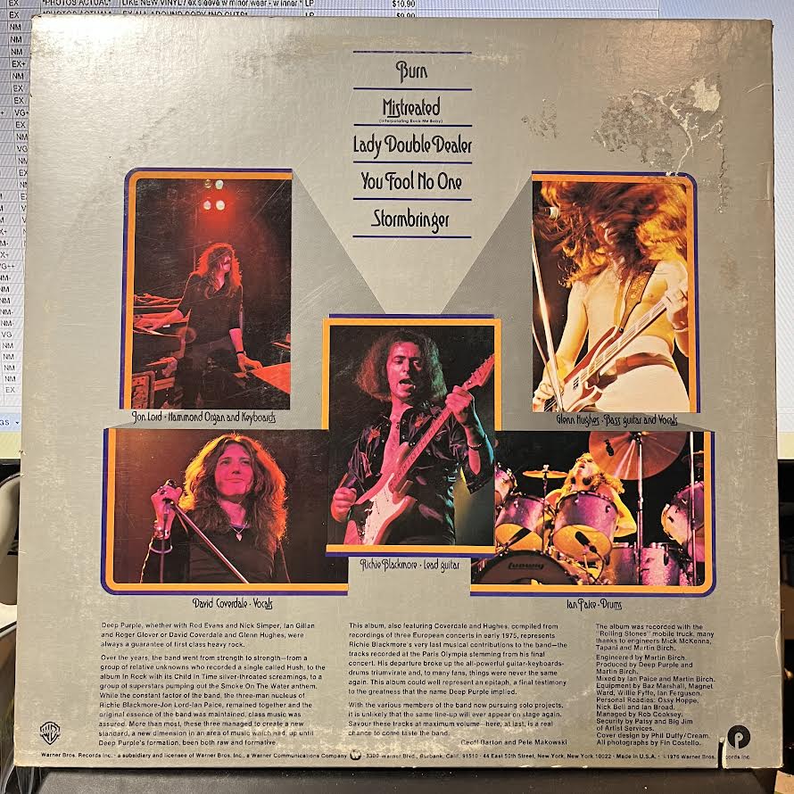 Made In Europe (VINYL) | Excellent (EX) Very Good Plus (VG+) - ROCK / USED *EXCELLENT*