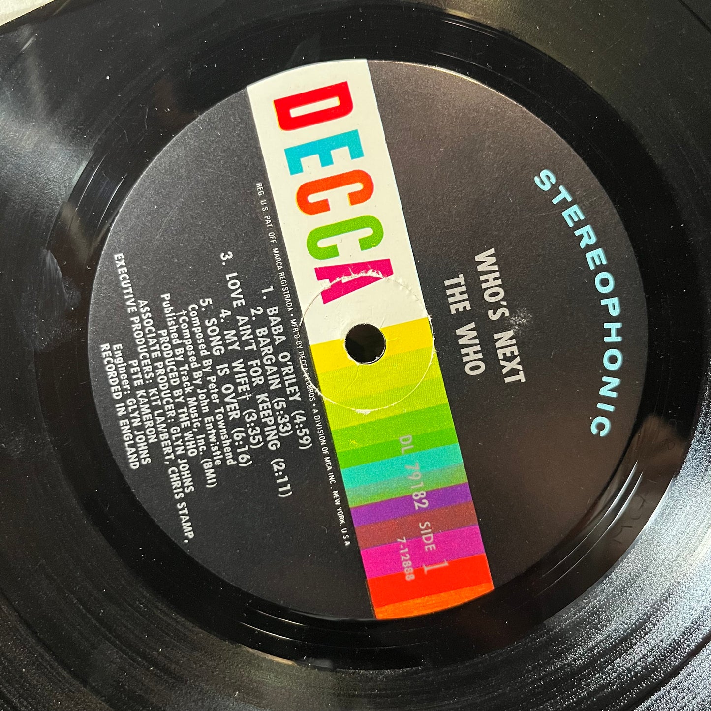The Who - Who's Next (VINYL LP DECCA DL 79182 1971) | USED - ROCK / USED *EXCELLENT*
