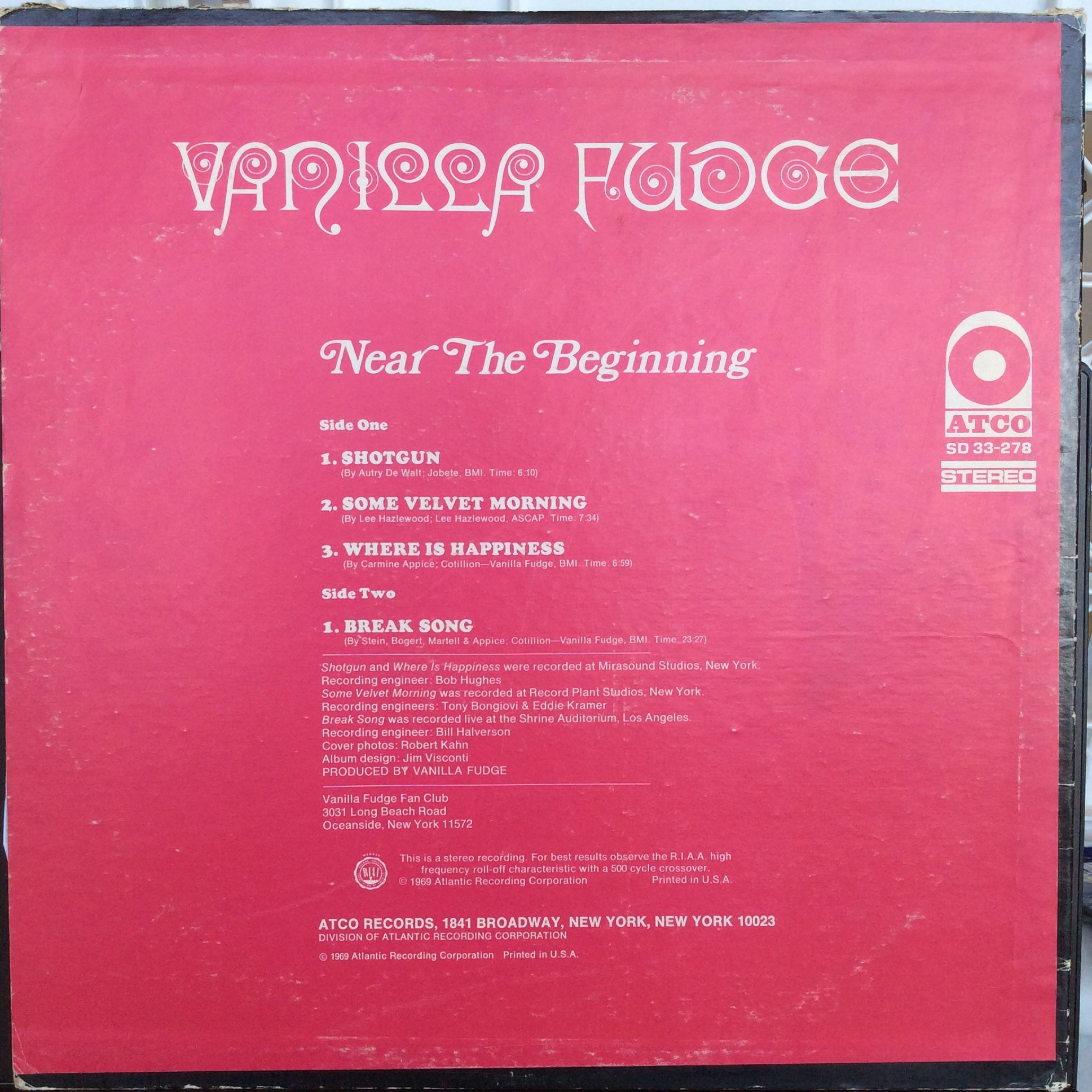 Near The Beginning (VINYL) | Excellent (EX) Very Good Plus (VG+) - ROCK / USED *EXCELLENT*