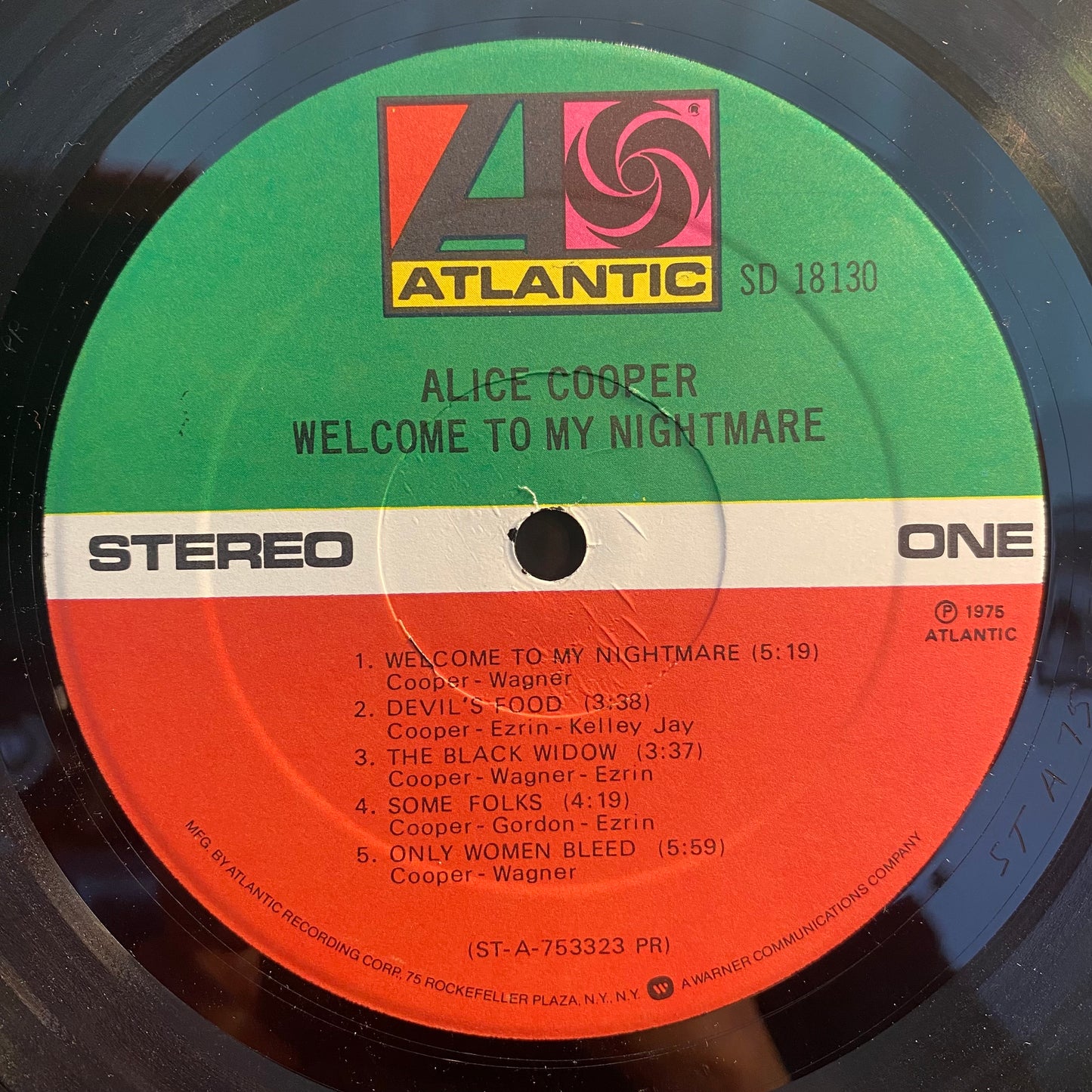 Alice Cooper (2) Welcome To My Nightmare *PRESSWELL* LP Excellent (EX) Near Mint (NM or M-)