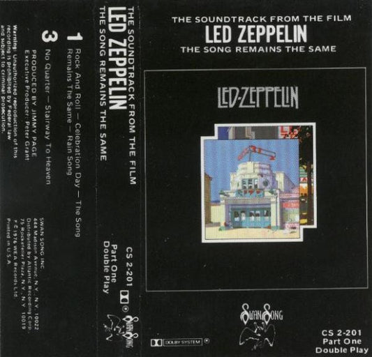 Led Zeppelin - The Soundtrack From The Film The Song Remains The Same (2XCASSETTE) | Excellent (EX) Excellent (EX) - ROCK / USED *EXCELLENT*