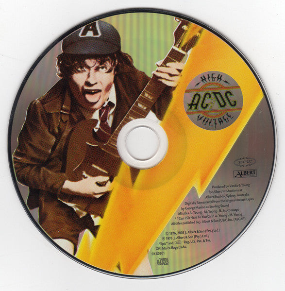 AC/DC - High Voltage (CD Epic – EK 80201) | USED Excellent (EX) Near Mint (NM) - ROCK / USED *EXCELLENT*
