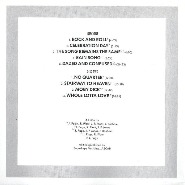 The Soundtrack From The Film The Song Remains The Same (2xCD) | Excellent (EX) Excellent+ (EX+) - ROCK / USED *EXCELLENT*