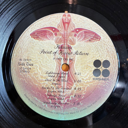 Kansas (2) - Point Of Know Return (VINYL LP Kirshner ‎– JZ 34929) | USED Excellent (EX) Excellent+ (EX+) - ROCK / USED *EXCELLENT*