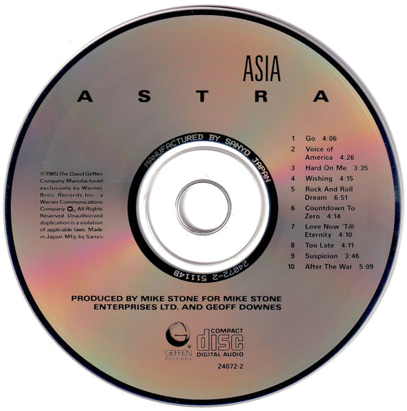 Astra (CD) | Excellent (EX) Excellent (EX) - ROCK / USED *EXCELLENT*