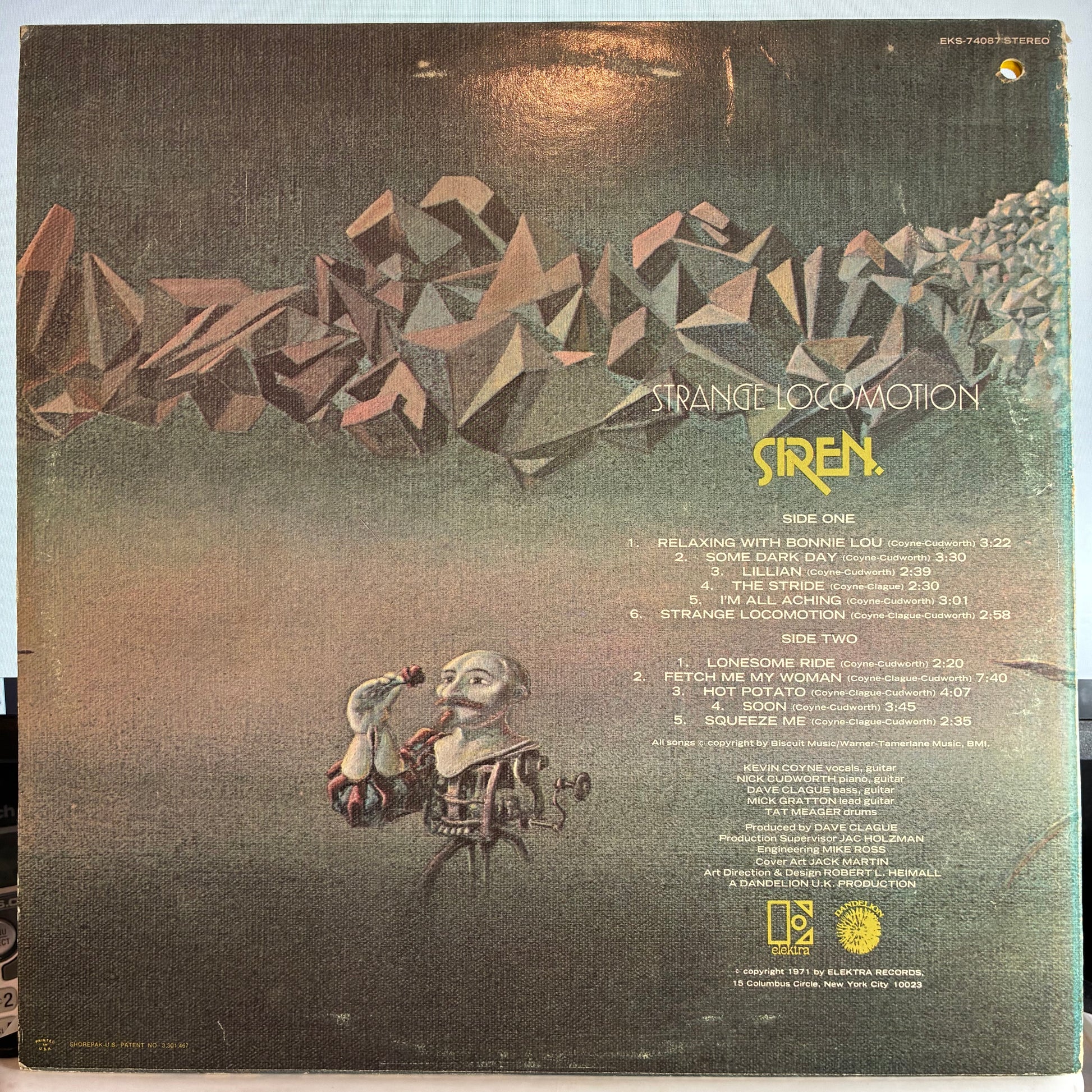 Siren (13) - Strange Locomotion (VINYL) | Excellent (EX) Very Good Plus (VG+) - ROCK / USED *EXCELLENT*
