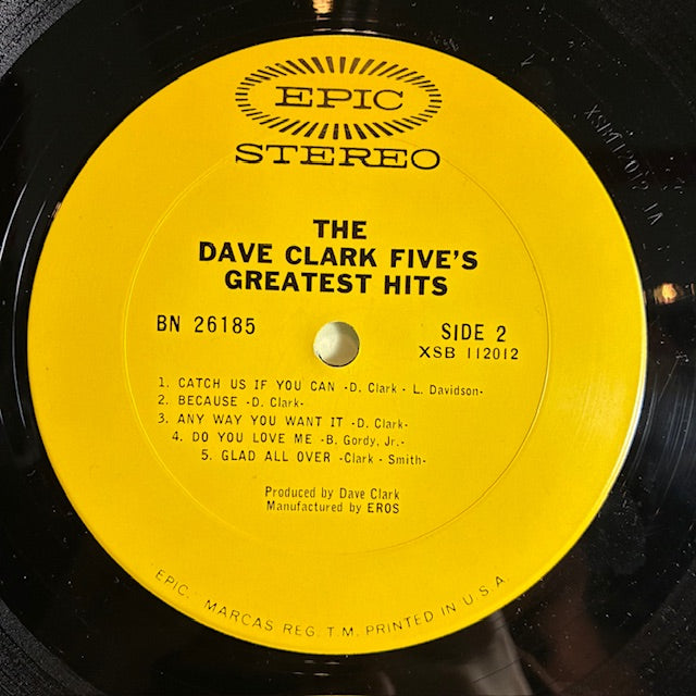 The Dave Clark Five's Greatest Hits (VINYL) | Excellent (EX) Very Good Plus (VG+) - ROCK / USED *EXCELLENT*