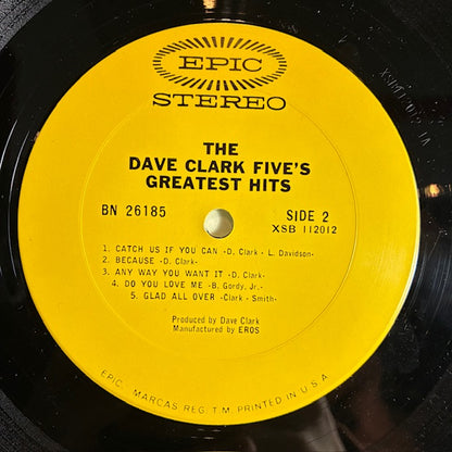 The Dave Clark Five's Greatest Hits (VINYL) | Excellent (EX) Very Good Plus (VG+) - ROCK / USED *EXCELLENT*