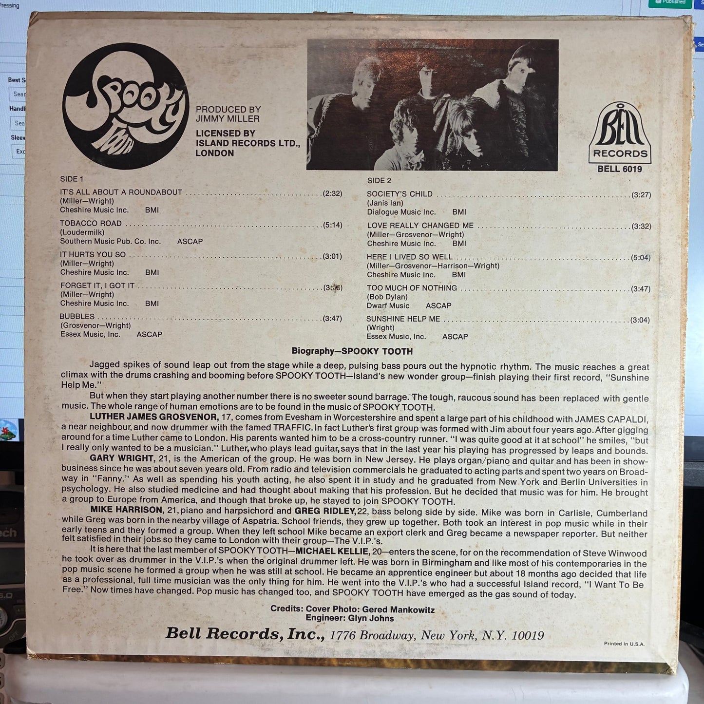 Spooky Tooth - Spooky Tooth (VINYL) | Excellent (EX) Excellent (EX) - ROCK / USED *EXCELLENT*