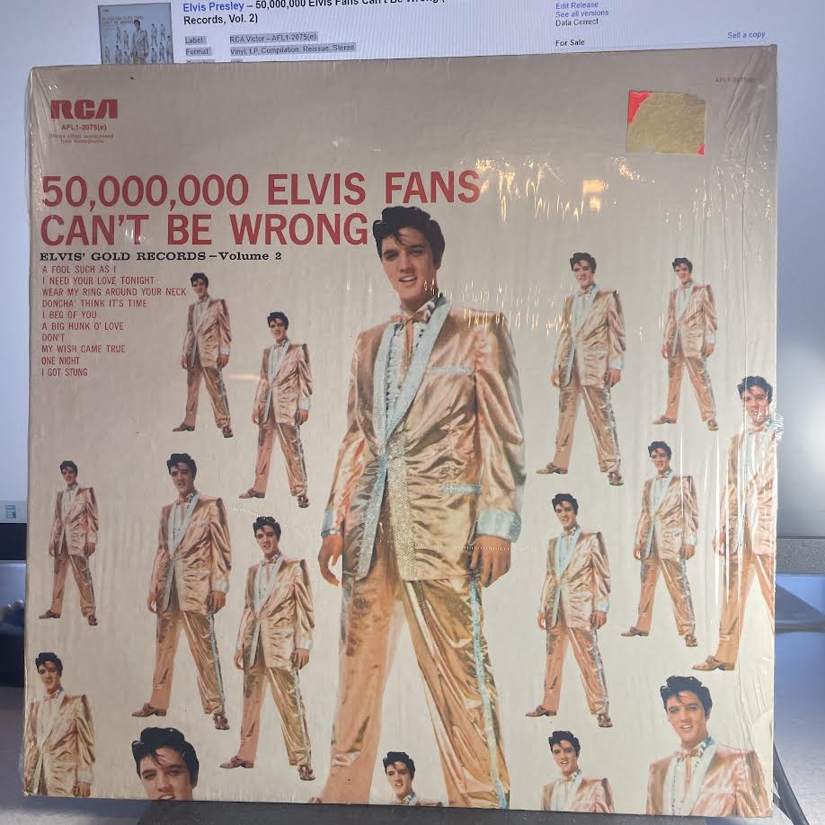 Elvis Presley - 50,000,000 Elvis Fans Can't Be Wrong (Elvis' Gold Records, Vol. 2) (VINYL) | Excellent (EX) Near Mint (NM) - ROCK / USED *EXCELLENT*