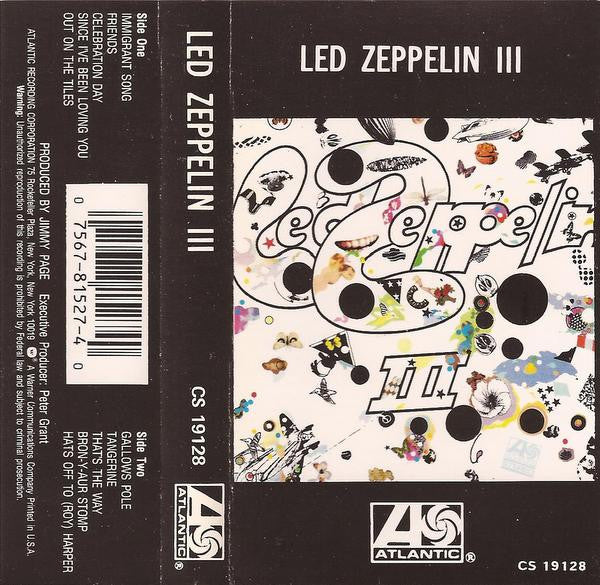 Led Zeppelin III (CASSETTE) | Excellent (EX) Excellent (EX) - ROCK / USED *EXCELLENT*