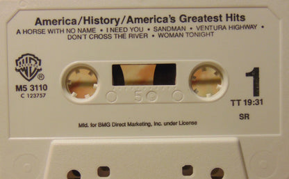 America (2) - History - America's Greatest Hits (CASSETTE) | Excellent (EX) Excellent (EX) - ROCK / USED *EXCELLENT*