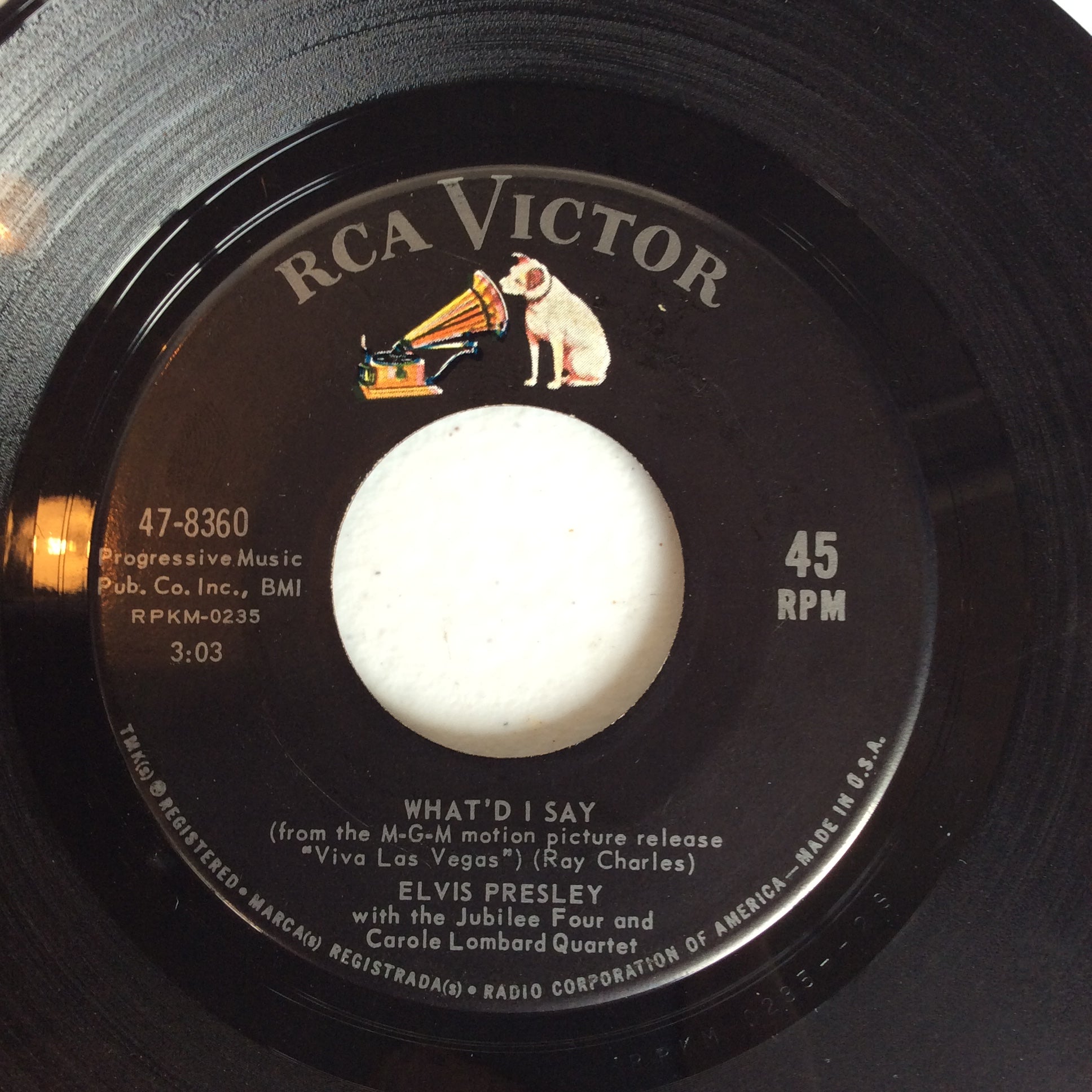 Viva Las Vegas / What'd I Say (7" VINYL) | Excellent (EX) Excellent (EX) - ROCK / USED *EXCELLENT*