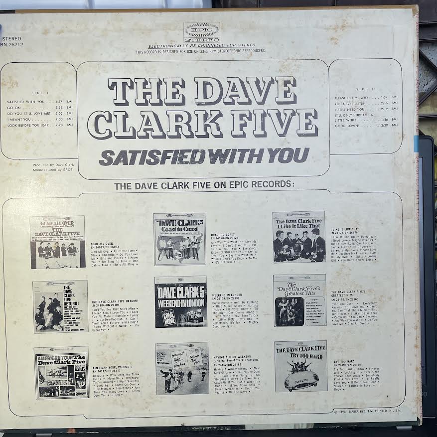 Satisfied With You (VINYL) | Excellent (EX) Excellent (EX) - ROCK / USED *EXCELLENT*