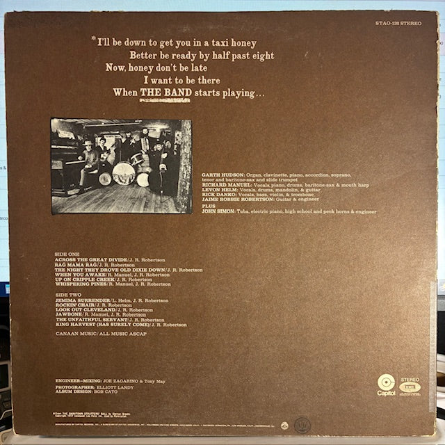 The Band (VINYL) | Excellent (EX) Very Good Plus (VG+) - ROCK / USED *EXCELLENT*