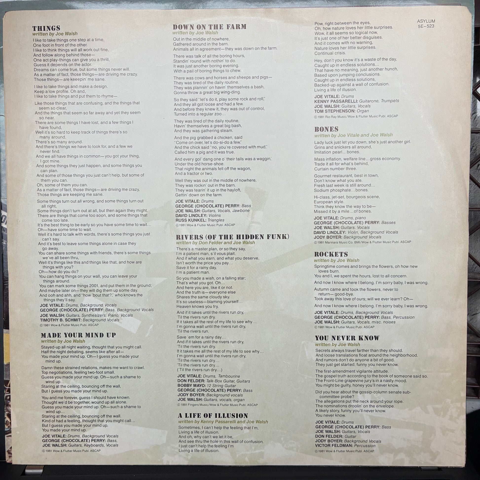 There Goes The Neighborhood (VINYL) | Excellent (EX) Excellent (EX) - ROCK / USED *EXCELLENT*