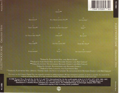 Fleetwood Mac - Greatest Hits (CD CANADA) | Excellent (EX) - ROCK / USED *EXCELLENT*