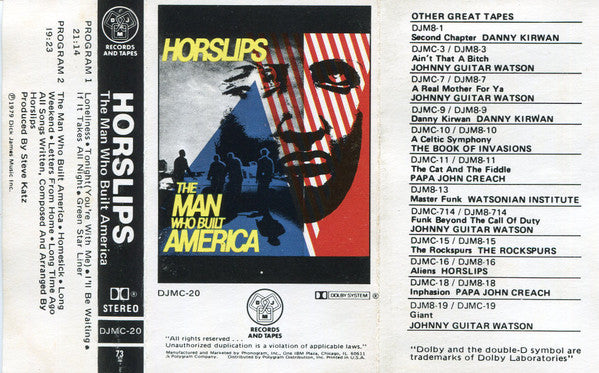 Horslips - The Man Who Built America (CASETTE) | Excellent (EX) Near Mint (NM) - ROCK / USED *EXCELLENT*