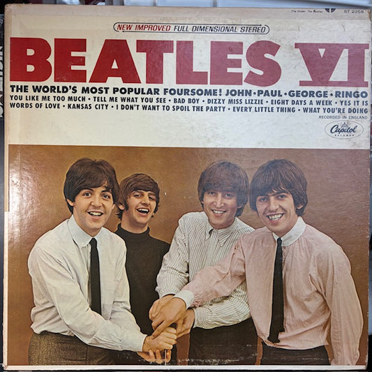 Beatles VI (VINYL) | Excellent (EX) Very Good Plus (VG+) - ROCK / USED *EXCELLENT*