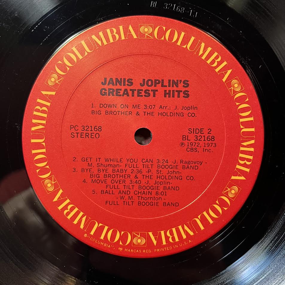 Janis Joplin's Greatest Hits (VINYL) | Excellent (EX) Near Mint (NM) - ROCK / USED *EXCELLENT*