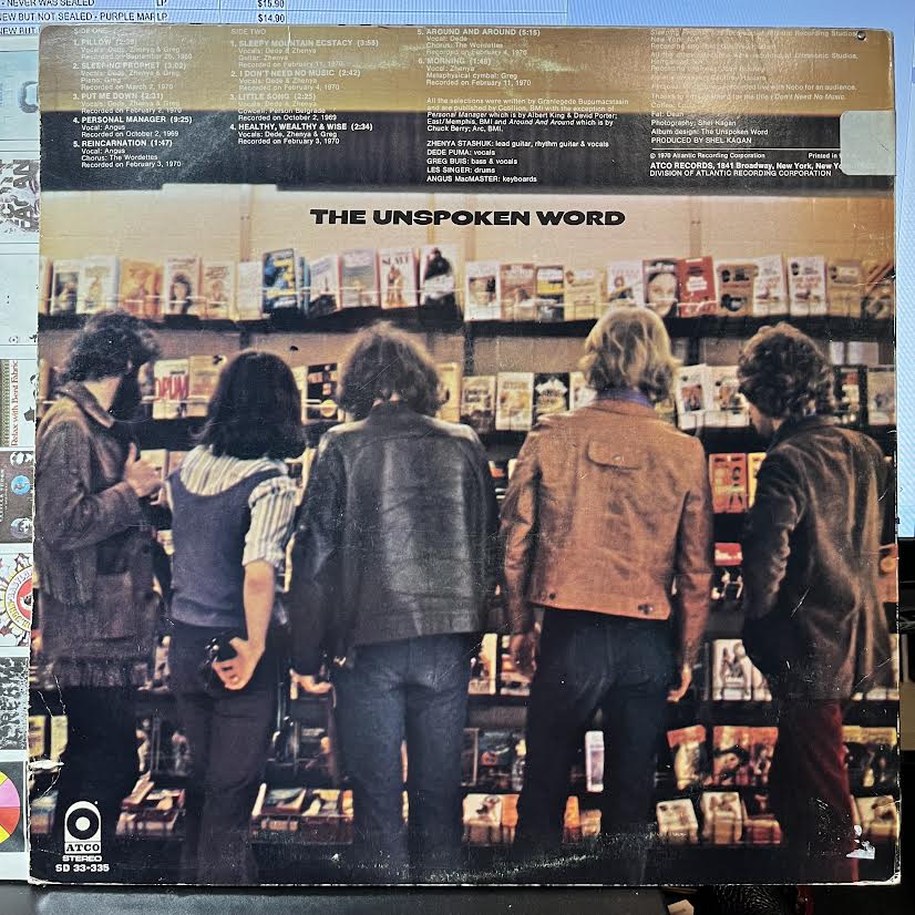 The Unspoken Word (VINYL) | Excellent (EX) Very Good Plus Plus (VG++) - ROCK / USED *EXCELLENT*