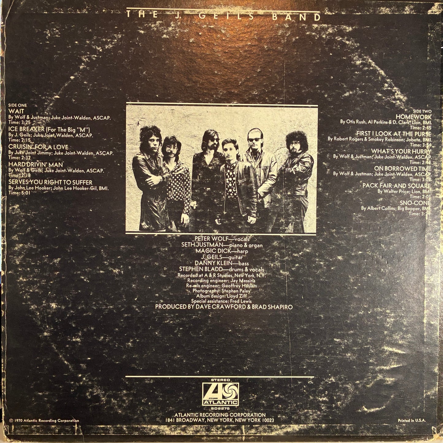 The J. Geils Band (VINYL) | Excellent (EX) Very Good (VG) - ROCK / USED *EXCELLENT*