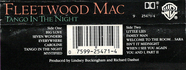 Fleetwood Mac - Tango In The Night (CASSETTE) | Excellent (EX) Excellent (EX) - ROCK / USED *EXCELLENT*
