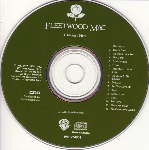 Fleetwood Mac - Greatest Hits (CD CANADA) | Excellent (EX) - ROCK / USED *EXCELLENT*