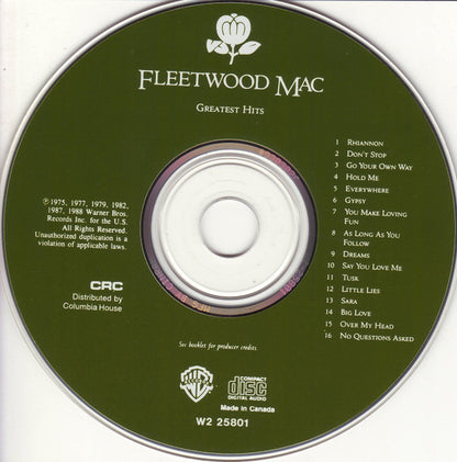 Fleetwood Mac - Greatest Hits (CD CANADA) | Excellent (EX) - ROCK / USED *EXCELLENT*