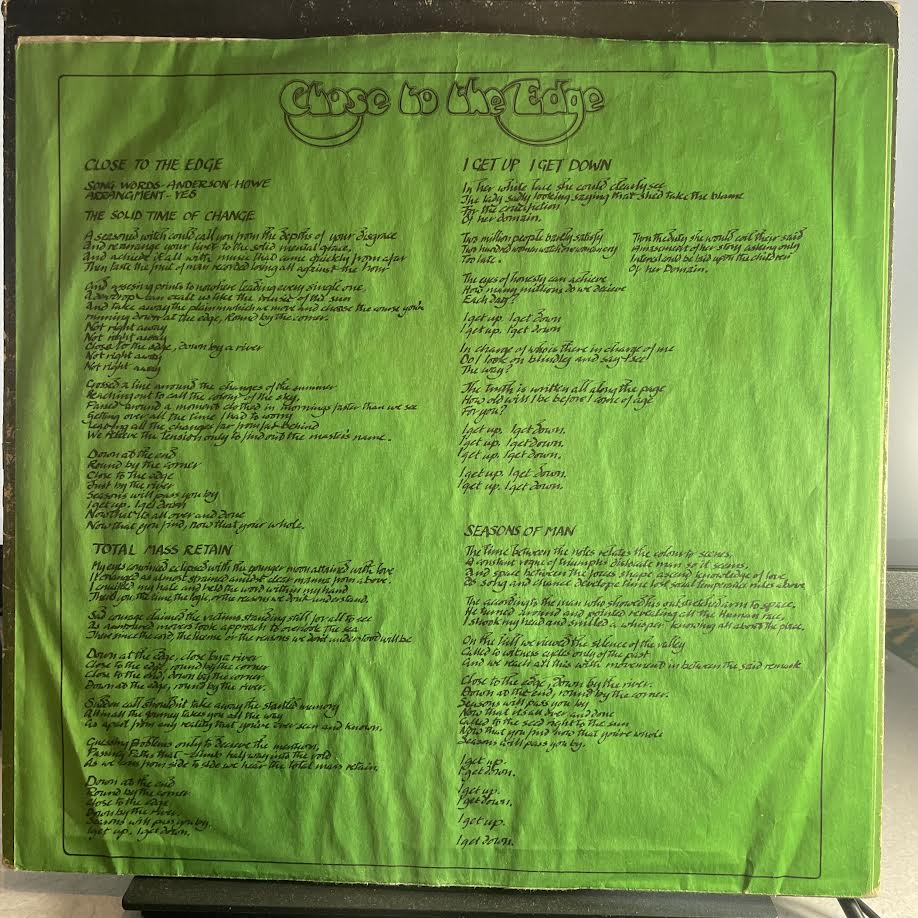 Yes - Close To The Edge (VINYL) | Excellent (EX) Very Good (VG) - ROCK / USED *EXCELLENT*