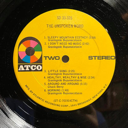 The Unspoken Word (VINYL) | Excellent (EX) Very Good Plus Plus (VG++) - ROCK / USED *EXCELLENT*