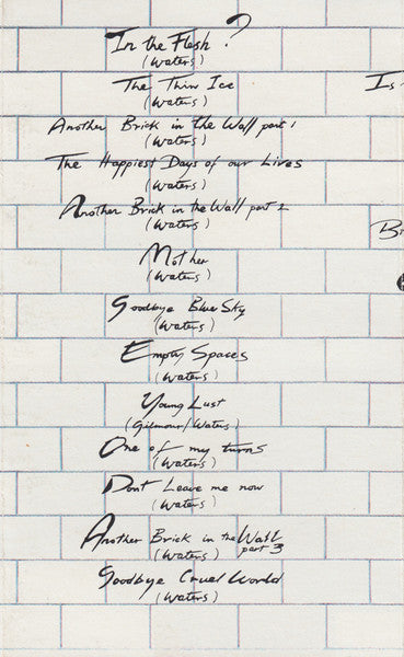 The Wall (CASSETTE) | Excellent (EX) Excellent (EX) - ROCK / USED *EXCELLENT*