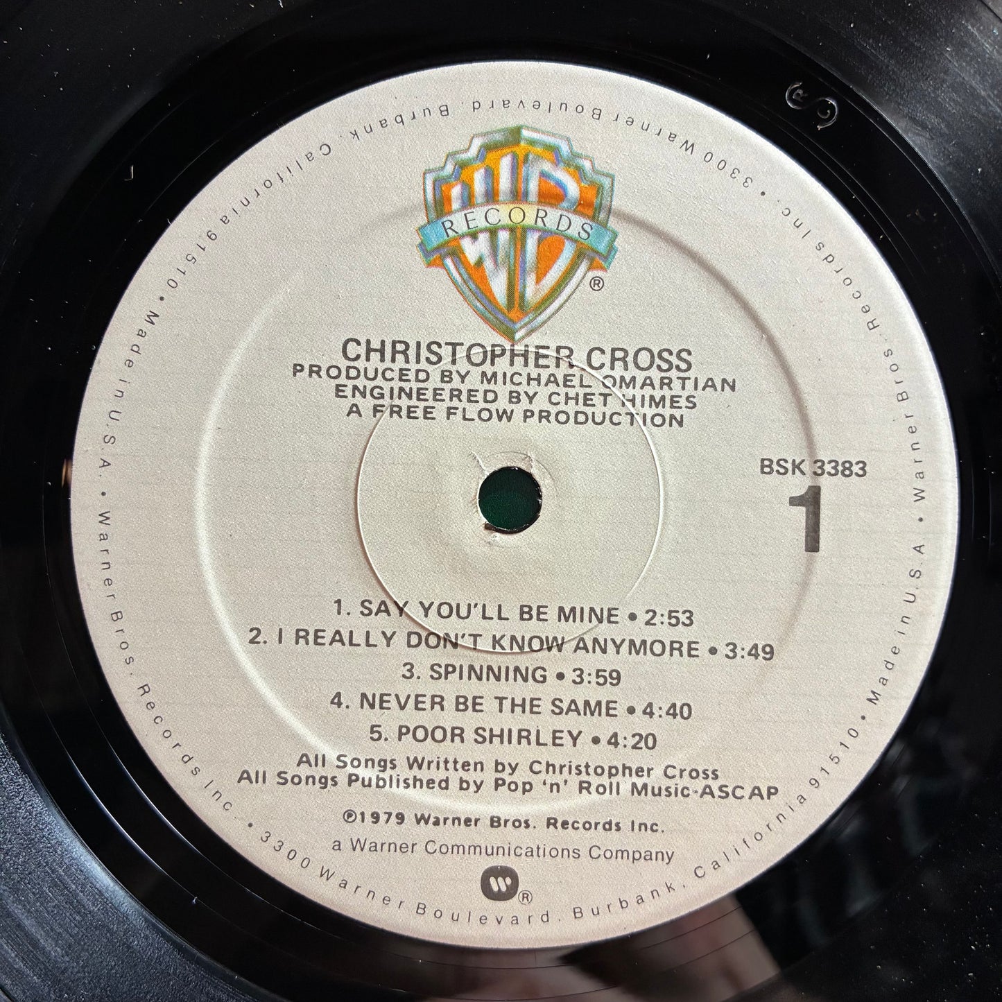 Christopher Cross (VINYL) | Excellent (EX) Excellent+ (EX+) - ROCK / USED *EXCELLENT*