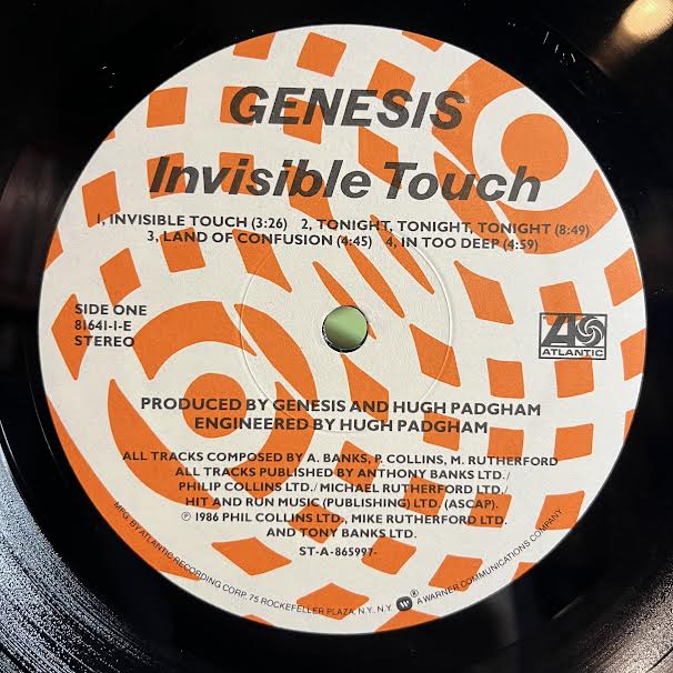 Invisible Touch (VINYL) | Excellent (EX) Near Mint (NM) - ROCK / USED *EXCELLENT*