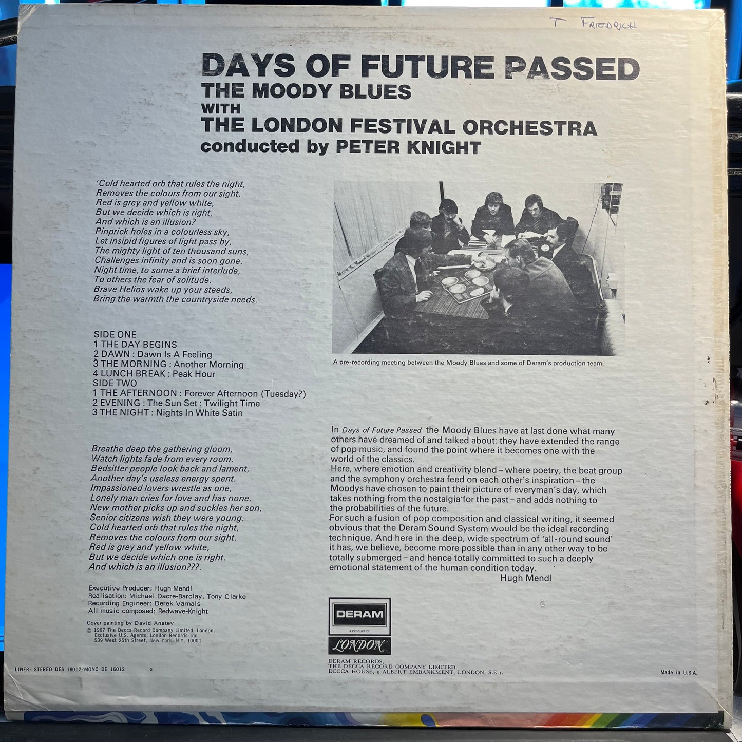The Moody Blues - Days Of Future Passed *TERRE HAUTE* | Excellent (EX) Excellent (EX) - ROCK / USED *EXCELLENT*