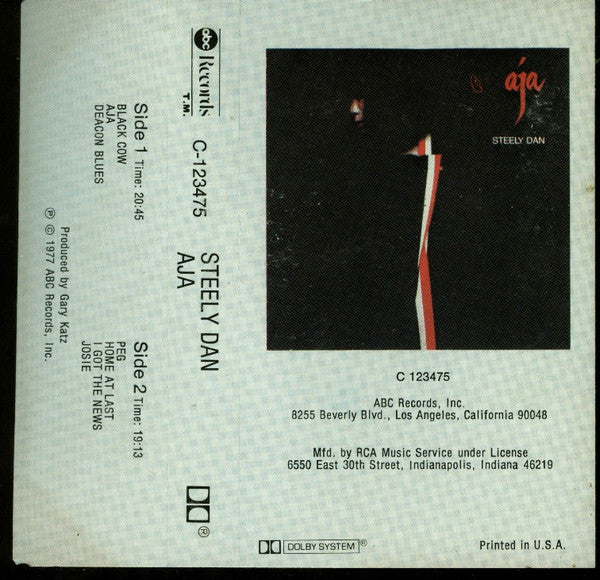 Steely Dan - Aja (CASSETTE) | Excellent (EX) Excellent (EX) - ROCK / USED *EXCELLENT*