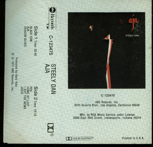 Steely Dan - Aja (CASSETTE) | Excellent (EX) Excellent (EX) - ROCK / USED *EXCELLENT*