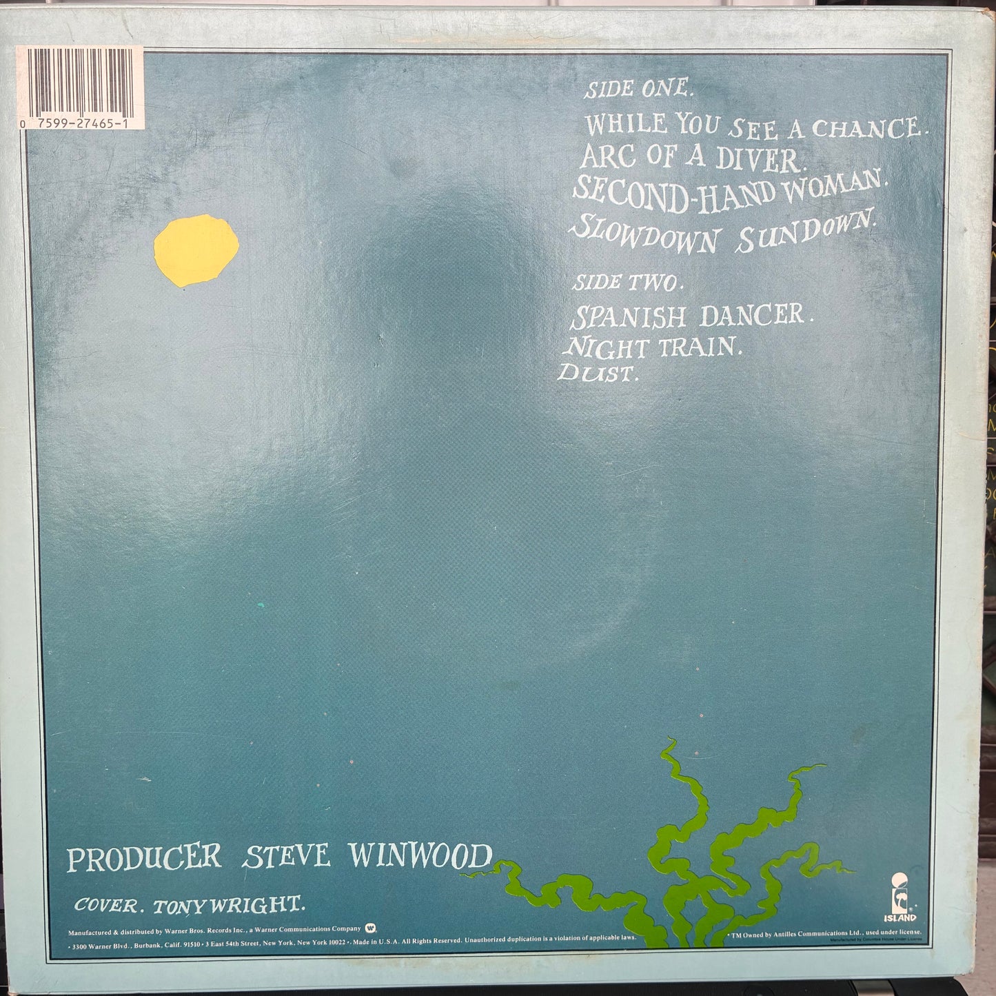Arc Of A Diver (VINYL) | Excellent (EX) Excellent (EX) - ROCK / USED *EXCELLENT*