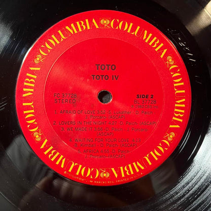 Toto IV (VINYL) | Excellent (EX) Very Good Plus (VG+) - ROCK / USED *EXCELLENT*