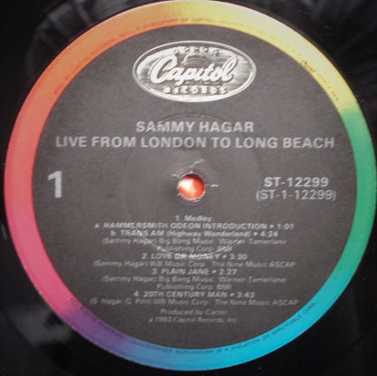 Sammy Hagar - Live 1980 | Excellent (EX) Very Good Plus (VG+) - ROCK / USED *EXCELLENT*