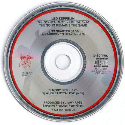 The Soundtrack From The Film The Song Remains The Same (2xCD) | Excellent (EX) Excellent+ (EX+) - ROCK / USED *EXCELLENT*