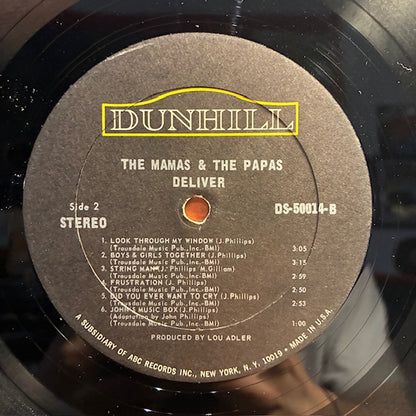 The Mamas & The Papas Deliver (VINYL) | Excellent (EX) Very Good Plus Plus (VG++) - ROCK / USED *EXCELLENT*
