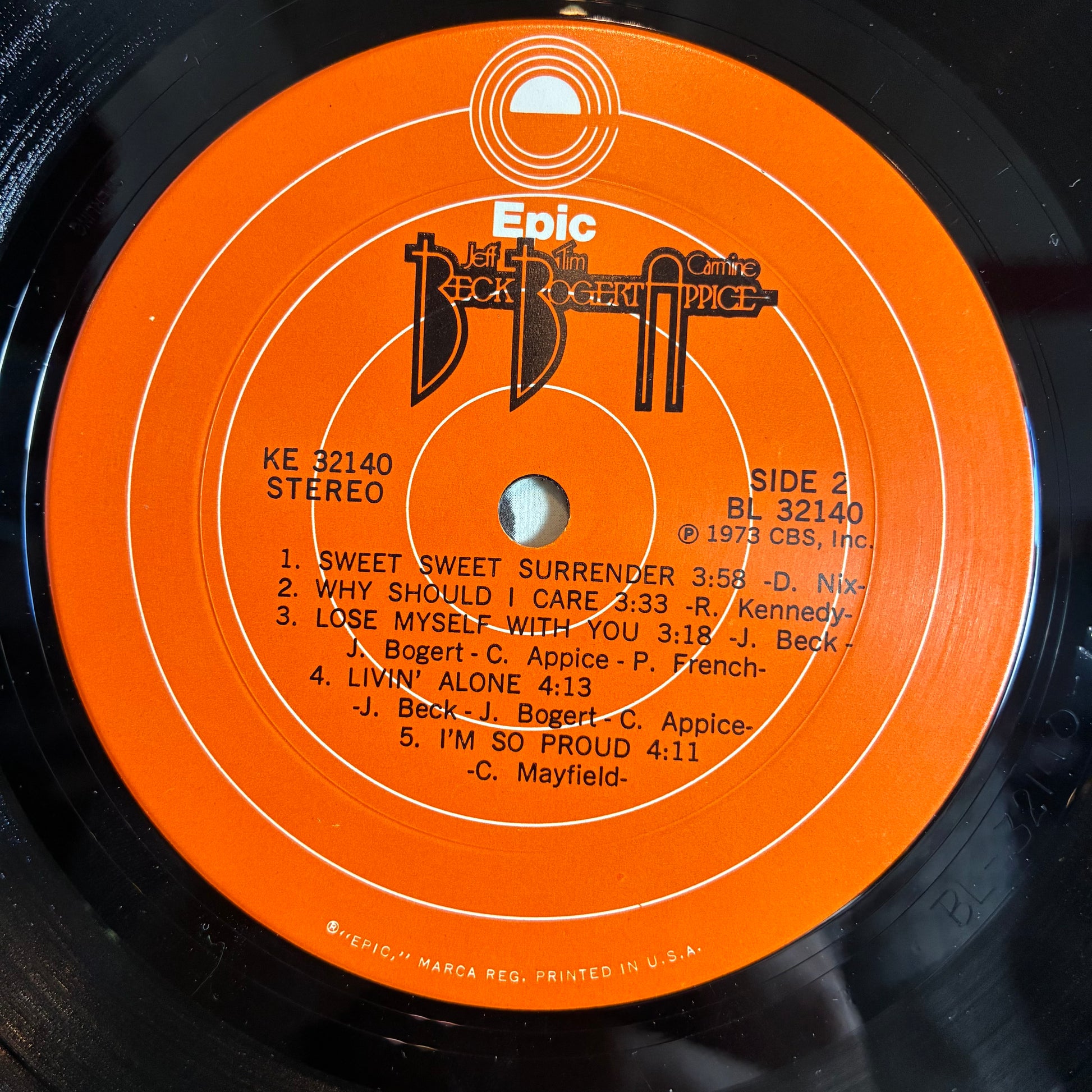 Beck, Bogert & Appice - Beck, Bogert & Appice (VINYL) | Excellent (EX) Excellent (EX) - ROCK / USED *EXCELLENT*