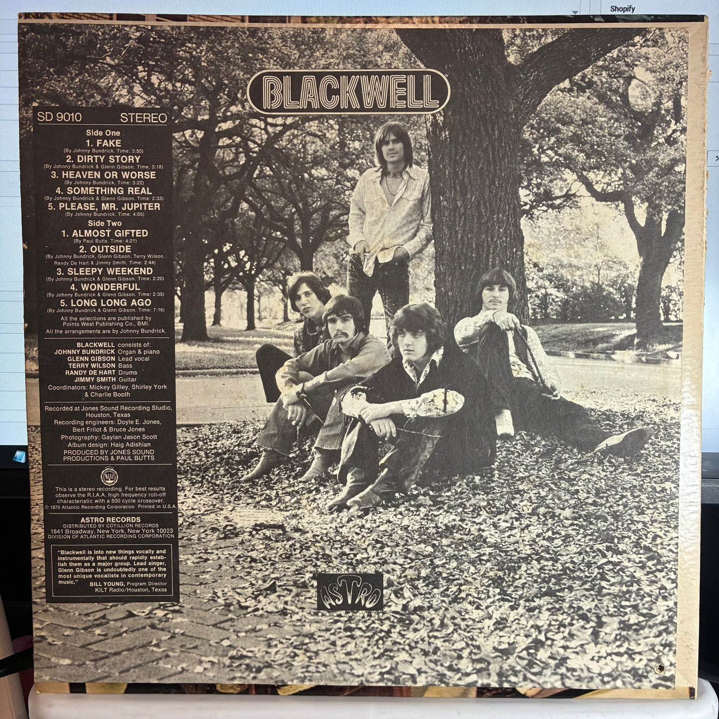 Blackwell (VINYL) | Excellent (EX) Very Good Plus (VG+) - ROCK / USED *EXCELLENT*