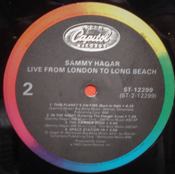 Sammy Hagar - Live 1980 | Excellent (EX) Very Good Plus (VG+) - ROCK / USED *EXCELLENT*