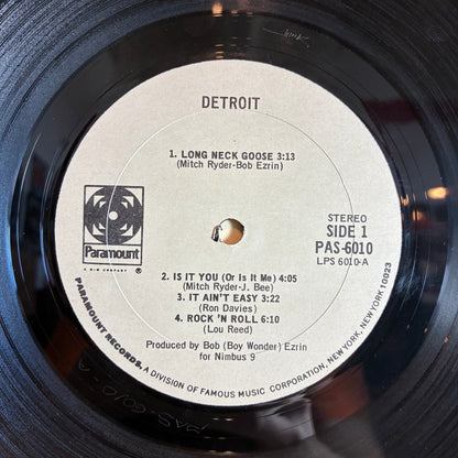 Detroit (VINYL) | Excellent (EX) Very Good Plus (VG+) - ROCK / USED *EXCELLENT*