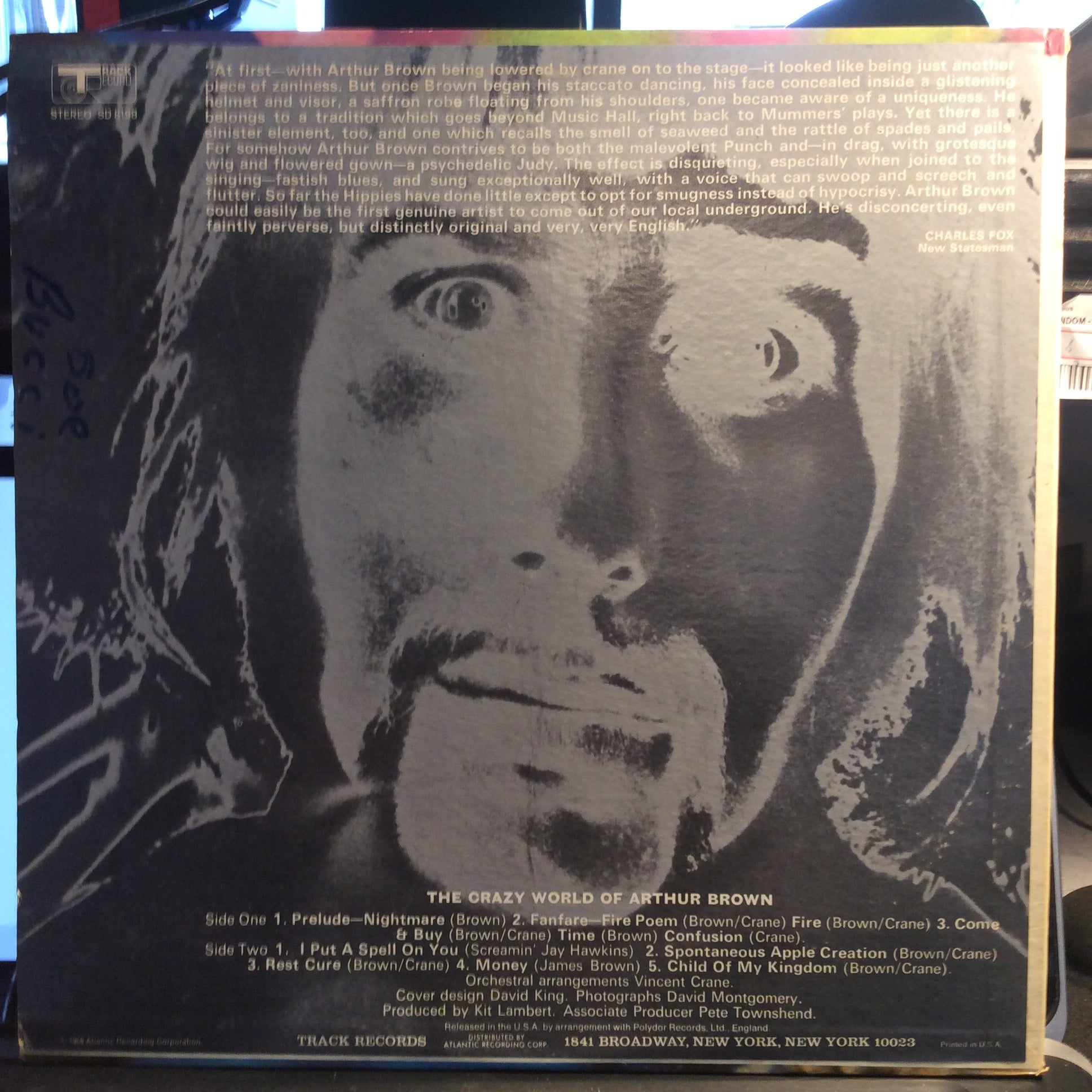 The Crazy World Of Arthur Brown (VINYL) | Excellent (EX) Excellent+ (EX+) - ROCK / USED *EXCELLENT*