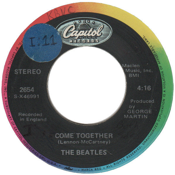 Something / Come Together (7" VINYL) | Excellent (EX) Very Good Plus (VG+) - ROCK / USED *EXCELLENT*